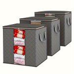 3 Pcs Large Capacity Storage Bags With Handles - Organizers For Bedroom & Closet Multi-purpose Storage Boxes Christmas halloween