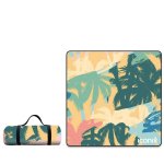 Water Resistant Picnic Blanket 200X200CM Foldable Beach Mat - Summer Palm