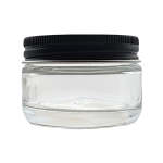 50ML Clear Glass Jar With Black Aluminium Lid 58 400