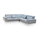 Modern L-shaped Family Couch - Stylish Comfort For All - Grey