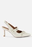 Cotton On Amber Statement Pointed Slingback - Vanilla Buckle