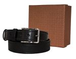 Fino 51851 Genuine Leather Mens Jean Pin Buckle Belt With Box