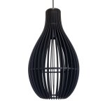 Vino Pendant Light In Black - Medium: 57CM H X 33CM W