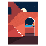 Wall Of Stairs Art Print - A3