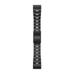 Garmin Quickfit 26 Watch Bands - Vented Titanium Bracelet With Carbon Gray Dlc Coating