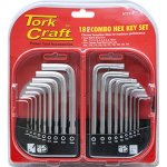 Tork Craft 18 PC Combo Hex Key Chrome Vanadium Set NT2115