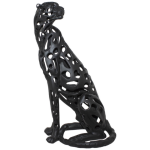 Black Cheetah Sculptured Statue 58CM X 34CM