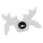 Dgzzi Moosehead Bridge Head White Plastic Slip-on Moosehead Bridge Head For Billiard Pool Cue Stick
