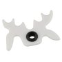 Dgzzi Moosehead Bridge Head White Plastic Slip-on Moosehead Bridge Head For Billiard Pool Cue Stick