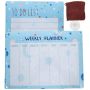 Oatipho Magnetic Dry Erase Board For Refrigerator Plastic Whiteboard With Suction Cups And Eraser Cloth Weekly Schedule Planning Board For Kitchen A