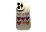 Multicolour Hearts Compatible Mobile Phone Case 14 Pro- Cream