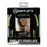 Symphony Series Aux Headphones Black & Green