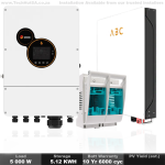 SRNE 5KW Off-grid With Abc 5.12KWH Lithium Battery Inverter Kit