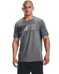 Men's Ua Fast Left Chest Short Sleeve - Pitch Gray Medium Heather XS