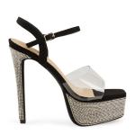 Black Suede Platform Stiletto