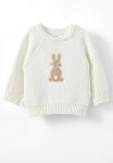 Cotton On Organic Raglan Knit Sweater - Milk bunny