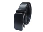 Men Black Leather Auto Buckles Leather Belt For Men 125CM