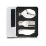 Folding Stainless Steel Outdoor Hiking And Camping Cutlery Set With Box
