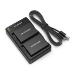 Ravpower 2X 2000MAH Replacement Batteries For Canon LP-E8 With Charger Set – Black