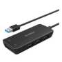 Orico 3 Port USB3.0 Hub With Tf And Sd Card Reader - Black