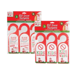 Set Of 3 Elf Door Hangers For Children's Bedroom Doors