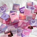 Moonlight Love Letter Pink Paper Stickers Box For Scrapbooking And Journal Stationery Supplies - Single Use Irregular Shape Semi