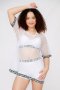 La Belle Mesh 3 Piece Bikini Cover Up Set White