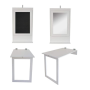 Fold Up Wall Mounted Desk Combo 100X60CM