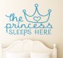 Childrens& 039 Wall Stickers The Princess Sleeps Here