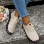 Women's Solid Color Casual Sneakers Slip On Lightweight Soft Sole Walking Shoes Low-top Comfort Shoes