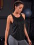 Women's Geometric Pattern Sports Tank Top Breathable Quick-dry Sleeveless Running Yoga T-Shirt Athletic Workout Gym Vest