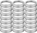 42 Pieces Wide Mouth Canning Rings Mason Jar Rings - Replacement Metal Lids For Mason Jar Large Mouth 42 Pcs Wide Mouth Ring Sil