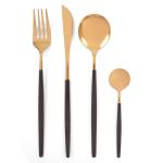 Black And Gold Modernist Cutlery Set