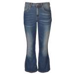 Washed Crop Bootleg Jean - Denim Blue 38