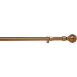 16-19 Mm Expanding Steel Curtain Rod With Finial Cap Bronze 1.2M-2.1M