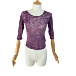 Animal Print Semi Sheer Top - S