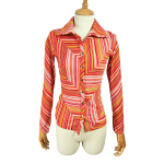 Retro Striped Longsleeve Shirt - S