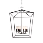 Fiona Tall Metal Pendant Light Black