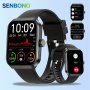 Senbono Smart Watch For Men With Wireless Call HD Full Touch Screen Smart Watch Activity Fitness Watch Sleep Monitoring Step Calories Call Information Prompt