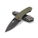 CRKT Tuna Folder Od Green G10 STAINLESS Handle W black Stonewash Blade Finish