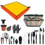 Indoor Gardening Hand Tools Planting Kit Set With Storage Bag & Pots - 46 Piece