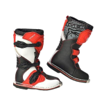 Kids Motocross Boots - Black & Red