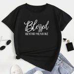 Diy Iron-on Transfers Vinyl Blessed Beyond Measure Heat Transfer Stickers For T-shirts Bags Hoodies Pillows - Durable Washable E