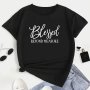 Diy Iron-on Transfers Vinyl Blessed Beyond Measure Heat Transfer Stickers For T-shirts Bags Hoodies Pillows - Durable Washable Easy To Apply - White