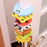 1 2 4PCS Anti-pinch Hand Door Stopper Safety Door Carmen Clamp Children Door Stopper Anti-collision Door Tool Cartoon Anti-colli