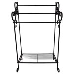 Antique Standing Towel Rack Black Steel 50 X 84CM