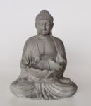 Grey Buddha Holding Flower – 51X39CM