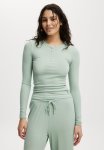 Cotton On Sleep Recovery Henley Long Sleeve - Washed Mint