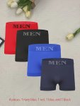 4PCS Men's Seamless 20204 New Underwear Breathable Comfy Elastic Boxer Briefs Sports Shorts Men's Casual Underwear One Size Sml