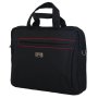 Fino SK-9023 Polyester 13" Laptop Messenger Bag - Black /red Piping